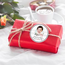 스티커네 주문제작 광택용지 원형 돌잔치스티커 답례품스티커, 원형 첫돌15 광택용지