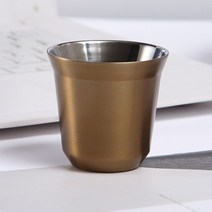 에스프레소샷잔 스테인레스 이중 벽 네스프레소 커피 컵 단열 귀여운 머그잔 런고 픽시 캡슐, 05 Gold_01 80ml