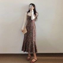요시아나 [세일] [당일발송] 모모 플라워 원피스 SET -2컬러