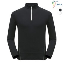 [LPGA골프웨어] 남성 변형조직 패치 반짚업 티셔츠(L191TL104P)