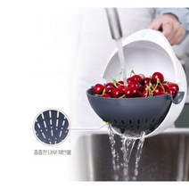 살림박사 180도 회전 야채 세척 물빠짐 채반 세척볼 과일 채소 믹싱볼, 바마브 물빠짐 채반 세척볼