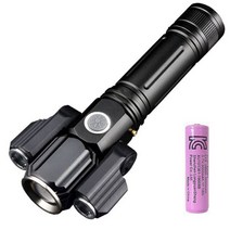 make speed 1560루멘 3구 자전거랜턴 + 18650충전배터리 3000mAh, 3구랜턴+배터리