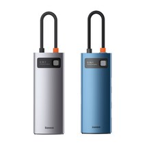 베이스어스 USB C타입 HUB 멀티 젠더 허브 포트 커넥터, 6in1 그레이