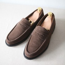 남성 정장 스웨이드 가죽 페니 로퍼