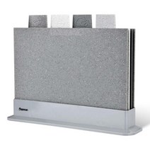 Fissman-주방 도마 세트 스토리지 플라스틱 미끄럼 방지 대리석 코팅 항균 섬유 매트 4 피스, 01 Model 8017, 290x195x4mm, 02 Model 8016_01 290x195x4mm