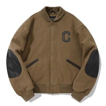 커버낫 [Covernat] C 로고 울 바시티 자켓 카키
