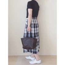 모던아이템 헤링본 엮음 소가죽 토트백