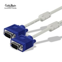 [CableMate] 케이블메이트 RGB(VGA) 고급형 모니터 케이블 [베이지/10M], 단일옵션