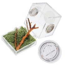 달팽이집 사육장 애완 하우스 서식지 케이지 상자 거미 파충류 tarantula snail tank small terrarium micro carrier mini critter, 다양한 색상 1