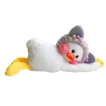 차량용 인형 차량 인테리어 용품 장식 소품 차 안 꾸미기 휴지걸이 동물 실내 자동차 악세사리 용품 귀여운 오리 인형, 자주색, 1개