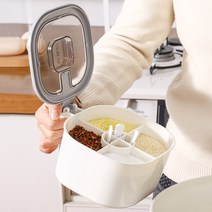 유리반찬통 일본 소금 글루탐산 나트륨 조미료 상자 멀티 그리드 치킨 에센스 조미료 주방 가정용 조미료 저장 병 조합 세트 주방 양념통, 11. 흰색 + 분홍색 [각각 1 개] 작은 숟가락 8