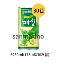 해태음료 썬키스트 매실 175ml, 5250ml, 7개