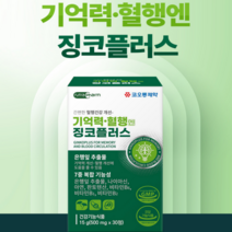 kolon 기억력혈행징코플러스 500mg 30정 기억력개선 혈행개선 복합기능성