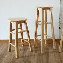 원목스툴 바의자 높은스툴 원목 빈티지 바테이블체어 홈카페 인테리어, V 로그 색상 60CM