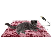건강 온수매트 Pet Electric Blanket Waterproof Constant Temperature Dog Heating Pad Mat USB Powered F, 02 Pink