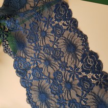 dklace 레이스모음 / 레이스 49-LC 폭 17cm 자가드 낙하판 레이스, Navy, 1개