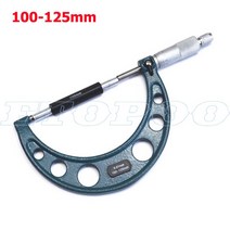 정밀게이지 0-100mm 4 개 외부 마이크로 미터 0-25mm/25-50mm/50-75mm/75-100mm 게이지 버니어 캘리퍼 두께 측정 도구