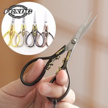산세이 재단 가위 바느질 날카로운 스테인레스 스틸 골동품 패브릭 블랙 골드 빈티지 종이, 검은색