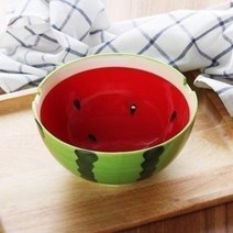 특이한 라면기 수박 모양 면기 그릇 샐러드 볼 쓸모 있는 쓸데 없는 이색 무쓸모 선물 추천