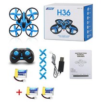 무선드론 JJRC-H36 RC 마이크로 쿼드콥터 미니 드론 헤드리스 모드가 있는 6 축 원 키 리턴 헬리콥터 Vs, 03 H36 Blue 3bat