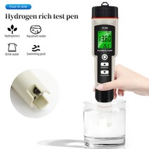 수질측정기 새로운 4 in 1 PH/ORP/H2 및 TEM 측정기 용존 수소 수질 테스터 디지털 Ph 모니터 방수 수족관, 한개옵션0