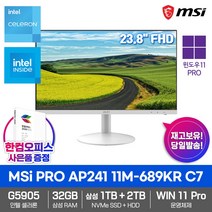 MSI 2022 PRO AP241 11M-689KR C7 WIN11 Pro 3TB 32GB 인텔 코멧레이크 24형 일체형 PC