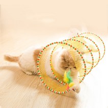 HANTAO 고양이 대형 접이식 움직이는 터널 장난감 65cm, 1개