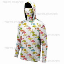 낚시복 용품 가방 우의 우비 SPELISPOS 자외선 차단 후드 UPF50 + 낚시 셔츠 마스크 여름 스카프 긴 소매 의류, XS, FSPELDY237726