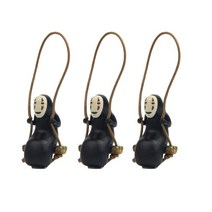 정원용품 1-3PCS 스튜디오 지브리 치히로 떨어져 스윙 얼굴 남자 액션 피규어 모델 장난감 DIY 장식 미키 하야오 정원 홈 자동차, [03] 3pcs No Face Man