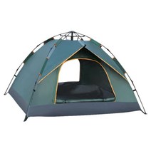 COBOTOR 원터치 자동 텐트 2-4인용 6인용가능 야외 방수 텐트, 캠핑 텐트, 그린 3-4인용