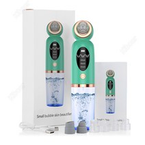 Kiboer 피지 흡입기 피지 제거기 초미세 기포 진공 강력 흡착 산소 주입 나노 UVB 블루레이 살균 소독 3단계 6헤드, 초록색