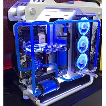 OEM MOD 알루미늄 및 이중 강화 유리 수냉 케이스 i7 7700k 8G/16GB 1T GX 1080 ATX DIY 게임용 데스크탑, 없음