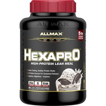 올맥스 헥사프로 하이-프로틴 린 밀 단백질 보충제 쿠키 & 크림, 2.27kg, 1개
