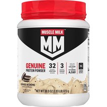 MM 지니어스 프로틴 32g 파우더 단백질 보충제 쿠키 앤 크림 맛 1.9파운드 12회