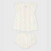 PETIT BATEAU [빠른배송] 베이비 프루트 숏슬리브 원피스&블루머 세트