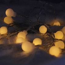 [RAΞ] x-mas LED 전구 화이트 트리조명 LED앵두 설치 ▷_8θ270eA, θw_1cm