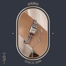 OST 오스트 호텔컬렉션 키앤락 빈티지 스퀘어 실버 메탈 시계 OTW921801TSS
