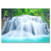 재물운 폭포그림 호수그림 물그림 액자 풍경 시원한 풍수 인테리어 대형캔버스 풍수지리 거실 개업선물 집들이선물, 8. 태국 에라완 폭포