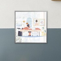 아트박스/꾸밈 iu309-미용실의오늘-소형메탈프레임액자, 그레이, 3타입