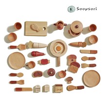 [숲소리] 주방놀이-소꿉놀이세트v2 원목 장난감 아기 교구 선물 36개월이상, 1) 단품(각인선택안함)