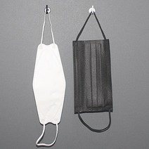 초강력 네오디움 자석 후크 고리 걸이 행거 가방 다용도 마스크 현관 차키 무, 블랙