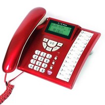 시마 유선형 메모리 전화기 GCE-4088 온후크 원터치 유선 전화기 인테리어