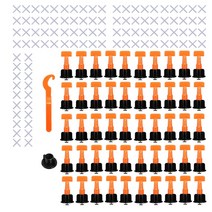 건설 도구 재사용 타일 레벨링 시스템 바닥 벽 레벨러 크로스 스페이서 렌치 갭, Option)151개 Full 세트 (품번 1