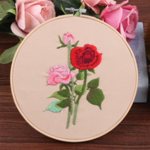 오꿈 프랑스자수 DIY 패키지, 18 장미 20cm, 1봉