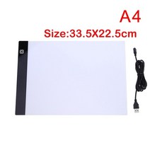 드로잉패드 LED A3 A4 A5 패드 그래픽 전자쓰기 그림그리는 2022 A2/A3/A4/A5 라이트 다이아몬드 페인팅 Artcraft 트레이싱 박스 복사 보드 디지털 타블렛 그, [02] A4(33.5x23.5cm)
