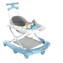 EAGLE PEAK 접이식 높이조절 보행연습 신생아 보행기, 럭셔리 에디션 스카이블루