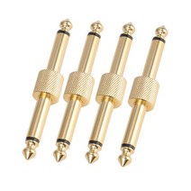기타 악기 취미 전문가 그외 악세서리 4pcs 효과 페달 커넥터 커플러 14in 6.35mm 남성-남성 어댑터 커넥터 스트레이트 플러그 패치 변환 케이블