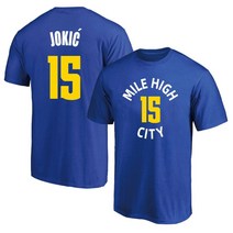 덴버너게츠 티셔츠 DEN005 반팔 티 NBA 니콜라 요키치 빅사이즈 남자 여자 슈팅 져지 저지 농구 팀 복 상의