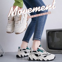 여성 통굽 가죽신발 발편한 여성신발 패션 스니커즈 신발 키높이단화