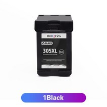 iboqvzg 305xl 호환 잉크 카트리지 교체 hp 305 xl hp305 for hp deskjet 2320 2710 2720 2730 1210 1215 프린터, 1bk, 1BK